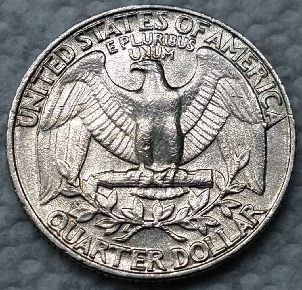 1990-P-Washington-Quarter-Interior-Die-Breaks-And-Die-Chip-At-